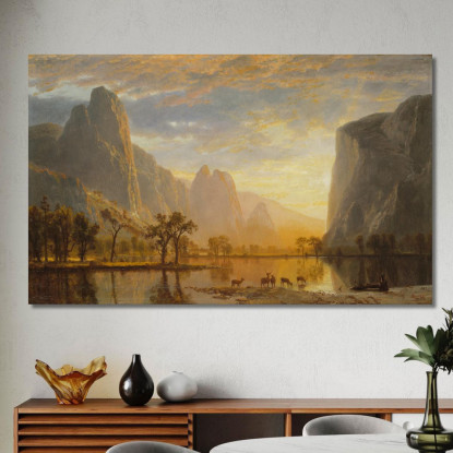 Valle Dello Yosemite Albert Bierstadt abr123 quadro stampato su tela