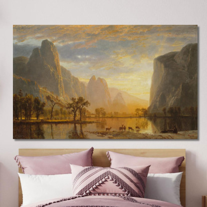 Valle Dello Yosemite Albert Bierstadt abr123 quadro stampato su tela