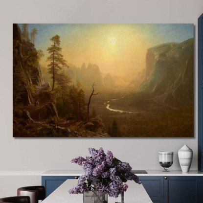 Sentiero Del Glacier Point Della Yosemite Valley Albert Bierstadt abr138 quadro stampato su tela