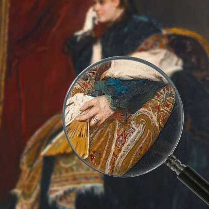 La Donna Vestita Di Verde In Officina Alfred Stevens stal40 quadro stampato su tela
