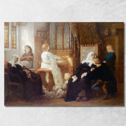 La Vedova Del Maestro Di Cappella Alexandre Cabanel acb16 quadro stampato su tela