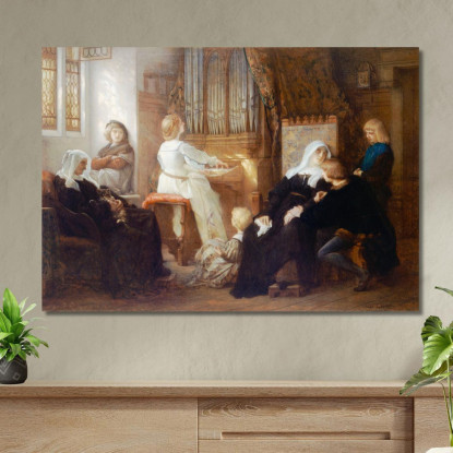 La Vedova Del Maestro Di Cappella Alexandre Cabanel acb16 quadro stampato su tela