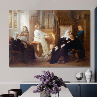 La Vedova Del Maestro Di Cappella Alexandre Cabanel acb16 quadro stampato su tela