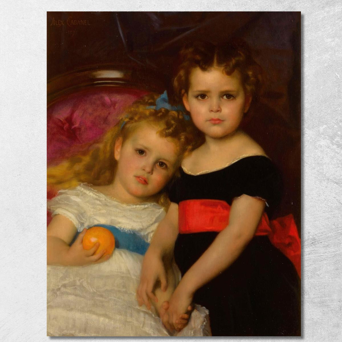 Ritratto Delle Due Sorelle Alexandre Cabanel acb28 quadro stampato su tela