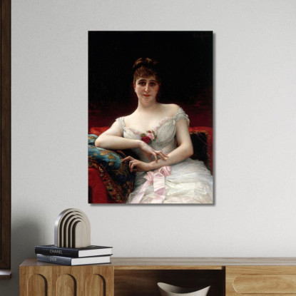 Ritratto Di Signora Edouard Hervé Alexandre Cabanel acb29 quadro stampato su tela