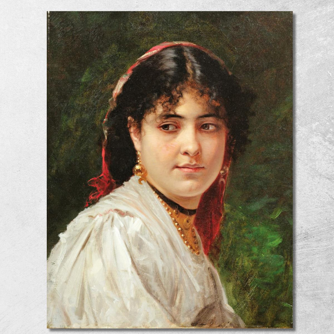 Ritratto Di Una Giovane Donna Italiana Alexandre Cabanel acb33 quadro stampato su tela