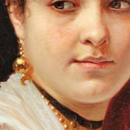 Ritratto Di Una Giovane Donna Italiana Alexandre Cabanel acb33 quadro stampato su tela