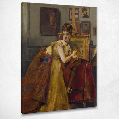 Il Bagno Del Ballo Di Fine Anno Alfred Stevens stal45 quadro stampato su tela
