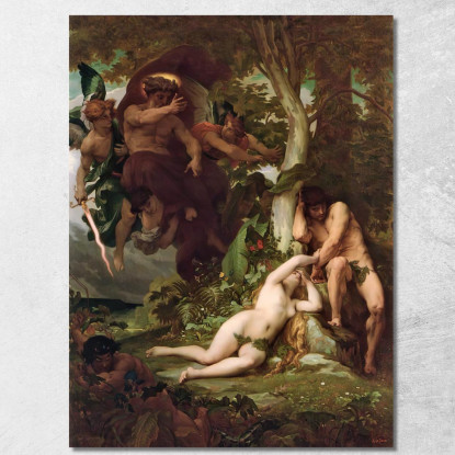 La Cacciata Di Adamo Ed Eva Dal Giardino Del Paradiso Alexandre Cabanel acb47 quadro stampato su tela