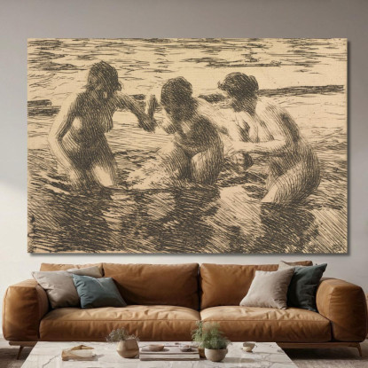 Controcorrente Anders Zorn azn3 quadro stampato su tela