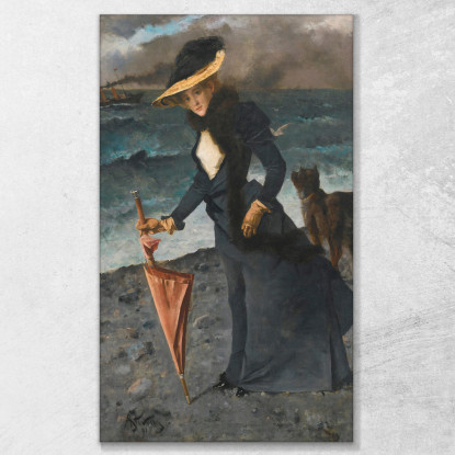 La Tempesta Alfred Stevens stal48 quadro stampato su tela