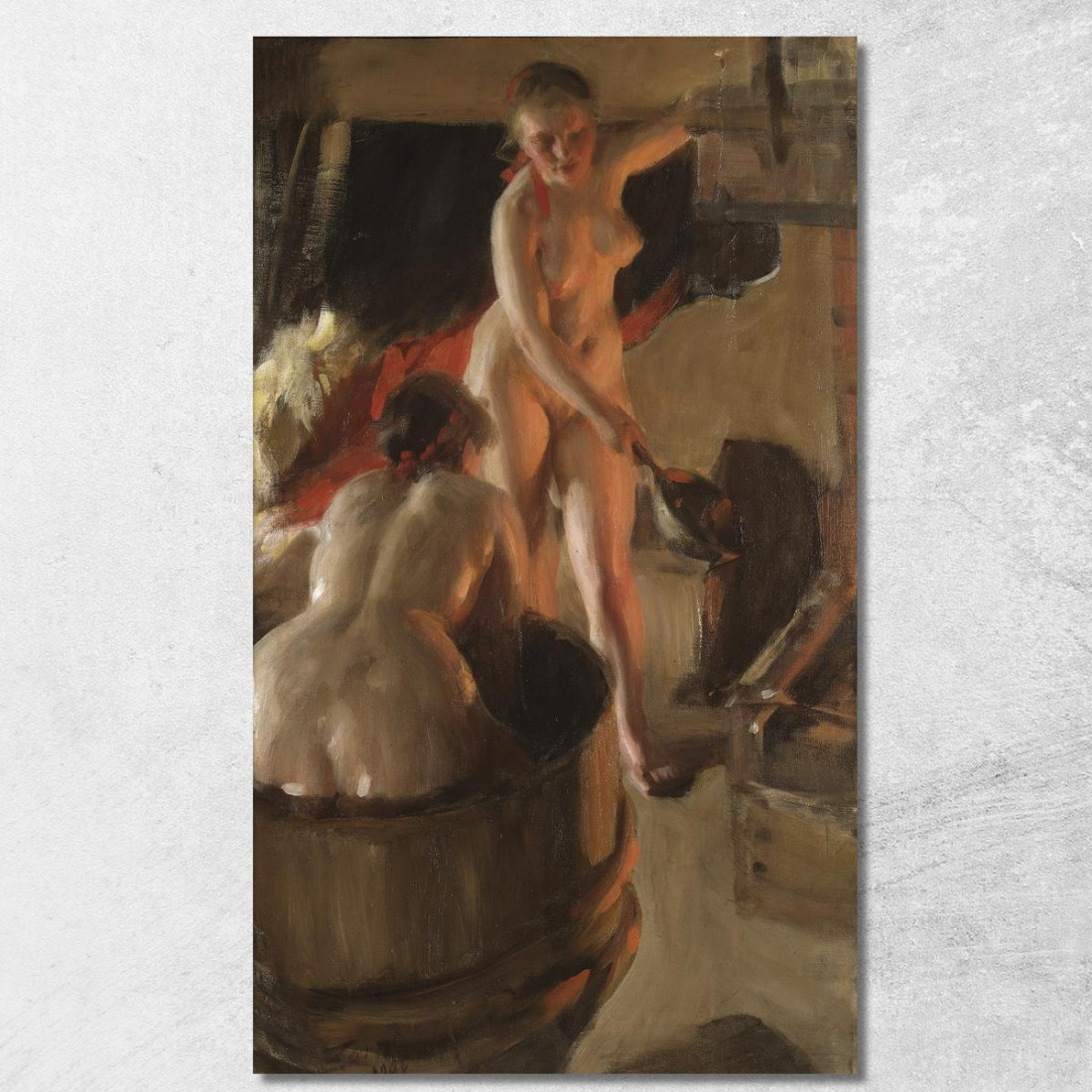Ragazze Di Dalarna Che Fanno Il Bagno Anders Zorn azn26 quadro stampato su tela