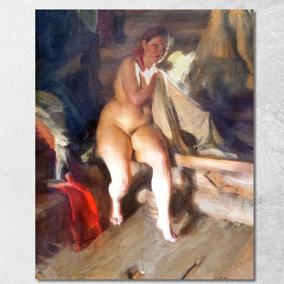 Nel Soppalco Anders Zorn azn36 quadro stampato su tela