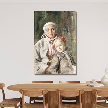 Mona E Karin Anders Zorn azn47 quadro stampato su tela