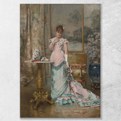 L'Attesa Prima Del Ballo Alfred Stevens stal54 quadro stampato su tela