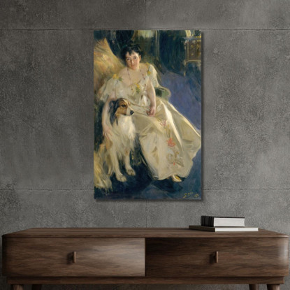 La Signora Walter Rathbone Bacon Virginia Purdy Barker Anders Zorn azn50 quadro stampato su tela