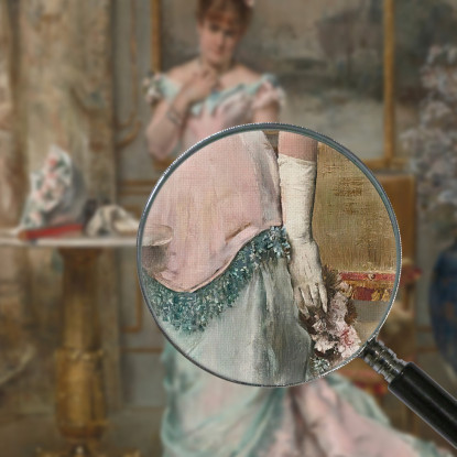 L'Attesa Prima Del Ballo Alfred Stevens stal54 quadro stampato su tela