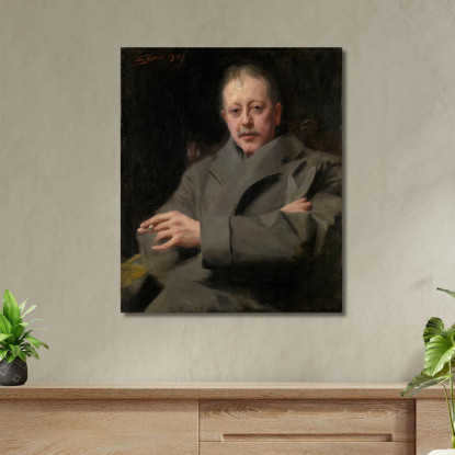 Studio Del Ritratto Di Un Uomo Anders Zorn azn62 quadro stampato su tela