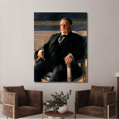 William Howard Taft Anders Zorn azn82 quadro stampato su tela