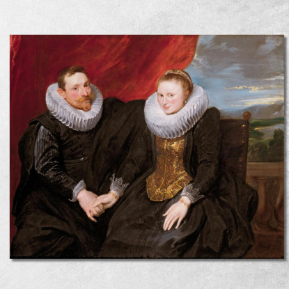 Una Coppia Sposata Anthony van Dyck avd4 quadro stampato su tela