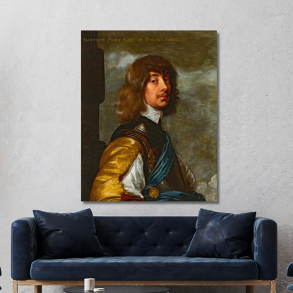 Algernon Percy Decimo Conte Di Northumberland Anthony van Dyck avd9 quadro stampato su tela
