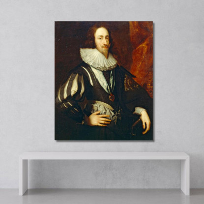 Carlo I 2 Anthony van Dyck avd16 quadro stampato su tela