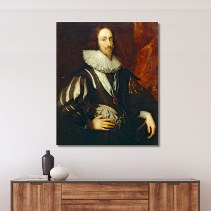 Carlo I 2 Anthony van Dyck avd16 quadro stampato su tela