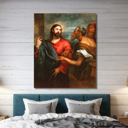 Cristo Della Moneta Anthony van Dyck avd19 quadro stampato su tela