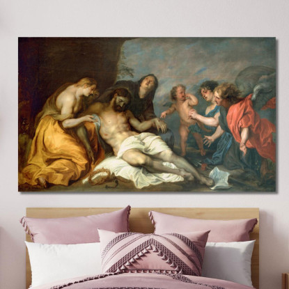 Compianto Sul Cristo Morto Anthony van Dyck avd46 quadro stampato su tela