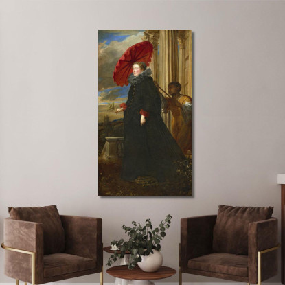 Marchesa Elena Grimaldi Cattaneo Anthony van Dyck avd50 quadro stampato su tela