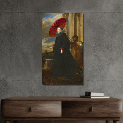 Marchesa Elena Grimaldi Cattaneo Anthony van Dyck avd50 quadro stampato su tela