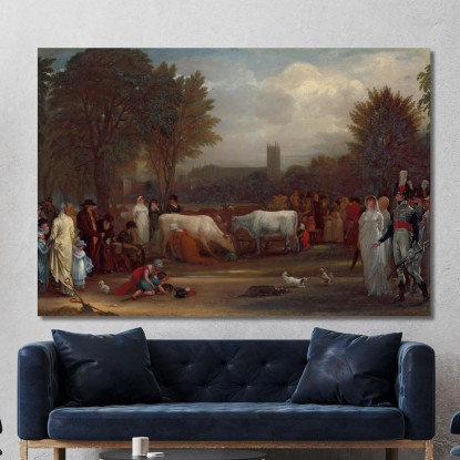 Lattaie A St. James'S Park Abbazia Di Westminster Beyond Anthony van Dyck avd54 quadro stampato su tela