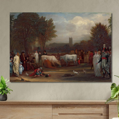 Lattaie A St. James'S Park Abbazia Di Westminster Beyond Anthony van Dyck avd54 quadro stampato su tela