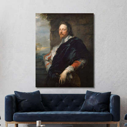 Nicolas Lanier Anthony van Dyck avd56 quadro stampato su tela