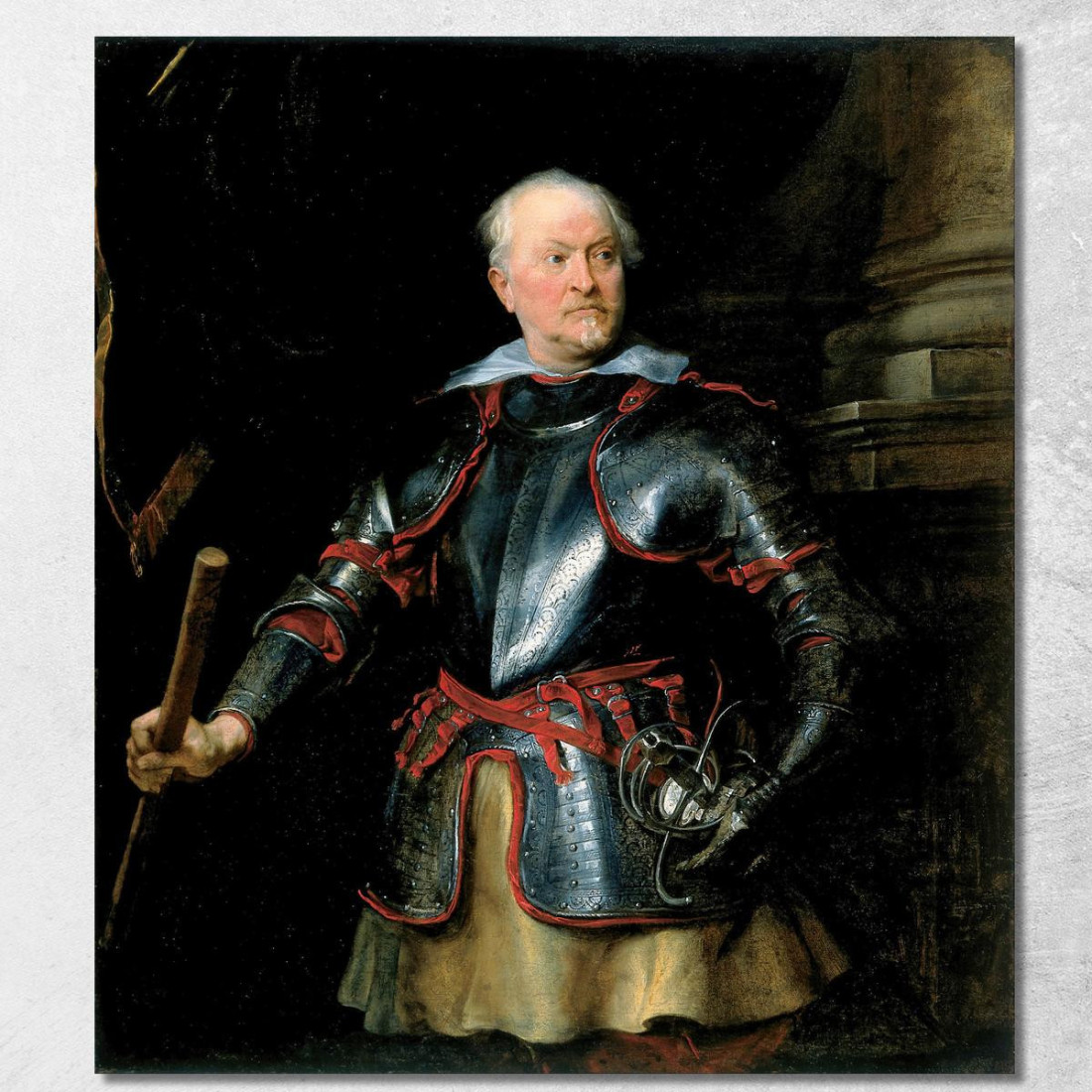 Ritratto Di Un Uomo In Armatura Anthony van Dyck avd61 quadro stampato su tela