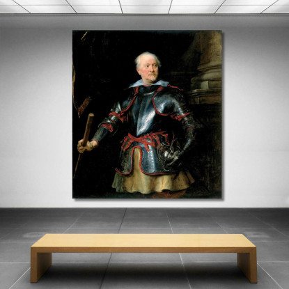 Ritratto Di Un Uomo In Armatura Anthony van Dyck avd61 quadro stampato su tela