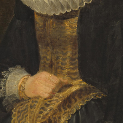 Ritratto Di Dama Fiamminga Anthony van Dyck avd62 quadro stampato su tela