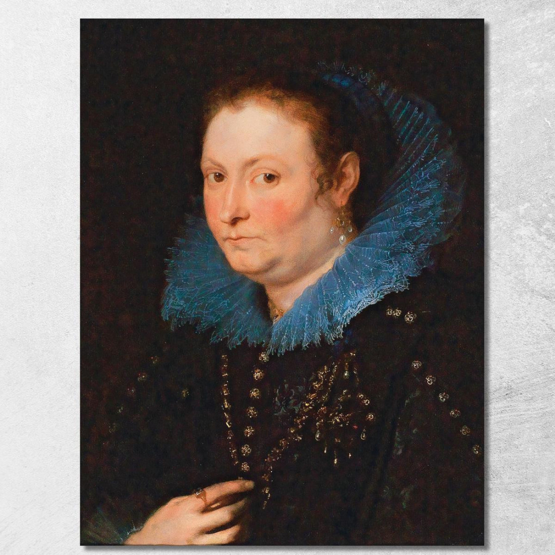 Ritratto Di Dama A Mezzo Busto Ritenuta Una Nobildonna Genovese Anthony van Dyck avd65 quadro stampato su tela