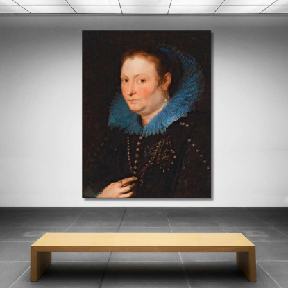 Ritratto Di Dama A Mezzo Busto Ritenuta Una Nobildonna Genovese Anthony van Dyck avd65 quadro stampato su tela