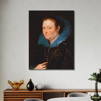 Ritratto Di Dama A Mezzo Busto Ritenuta Una Nobildonna Genovese Anthony van Dyck avd65 quadro stampato su tela