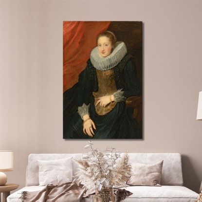 Ritratto Di Una Signora Anthony van Dyck avd66 quadro stampato su tela