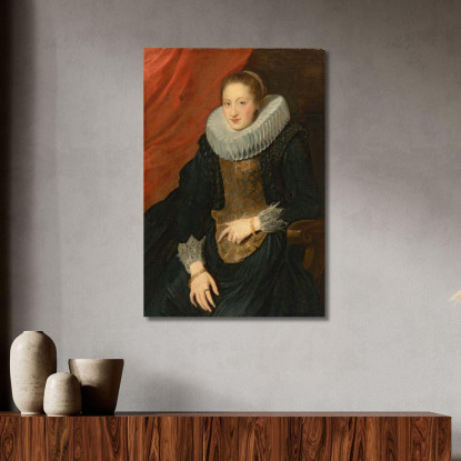 Ritratto Di Una Signora Anthony van Dyck avd66 quadro stampato su tela