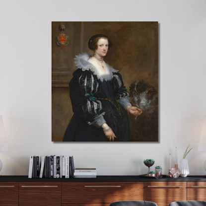 Ritratto Di Anna Wake Anthony van Dyck avd73 quadro stampato su tela