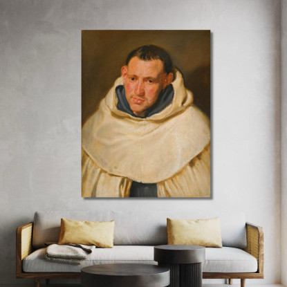 Ritratto Di Un Monaco Carmelitano Testa E Spalle Anthony van Dyck avd74 quadro stampato su tela