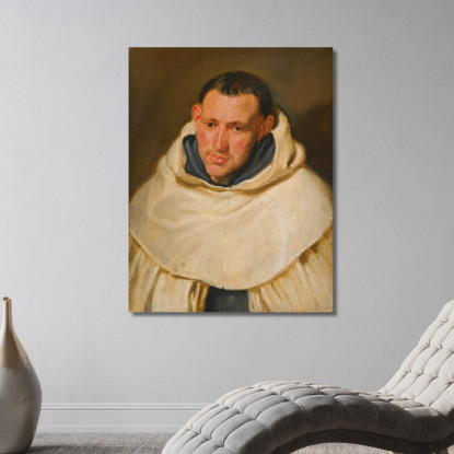 Ritratto Di Un Monaco Carmelitano Testa E Spalle Anthony van Dyck avd74 quadro stampato su tela