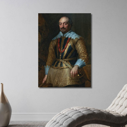 Ritratto Di Giovanni Viii Conte Di Nassau-Siegen Anthony van Dyck avd81 quadro stampato su tela