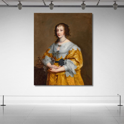 Ritratto Della Regina Enrichetta Maria Anthony van Dyck avd84 quadro stampato su tela