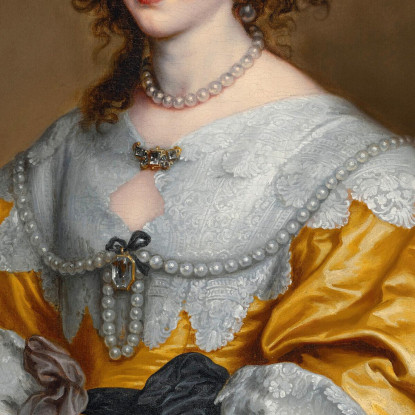 Ritratto Della Regina Enrichetta Maria Anthony van Dyck avd84 quadro stampato su tela