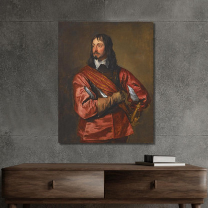 Ritratto Di Sir John Mennes Anthony van Dyck avd86 quadro stampato su tela