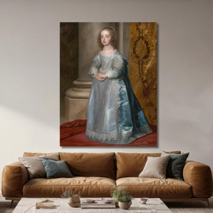 La Principessa Maria Figlia Di Carlo I Anthony van Dyck avd91 quadro stampato su tela